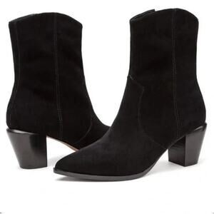 Paolo Wynn Western Suede Ankle Boots Booties Sz6.5M